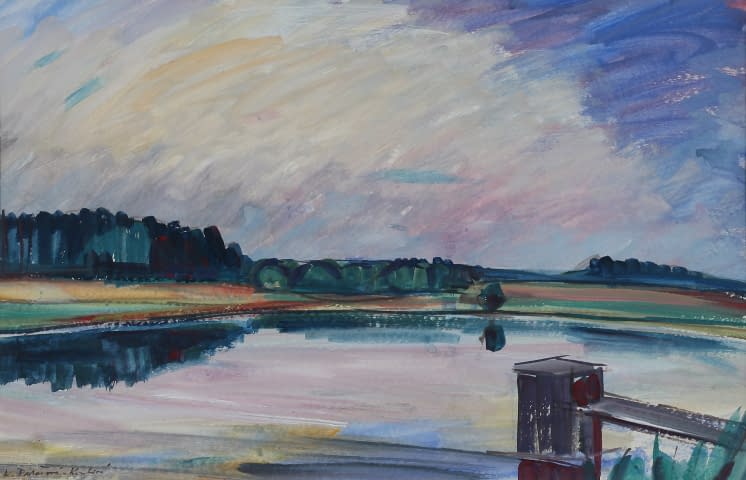 Image 1 of the artwork "Südböhmische Teichlandschaft" by Libuše Pilařová-Kverková on art24