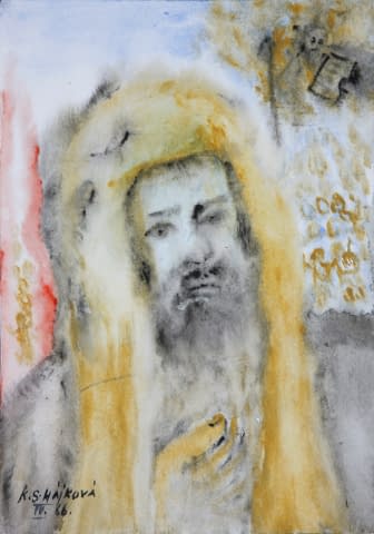 Image 1 of the artwork "starý rabín (dt. alter Rabbiner)" by Kamila Sára Hájková on art24