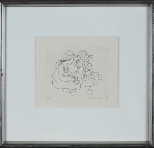 Image 1 of the artwork "Spielende Mädchen (62/60)" by Alfred Fuchs on art24