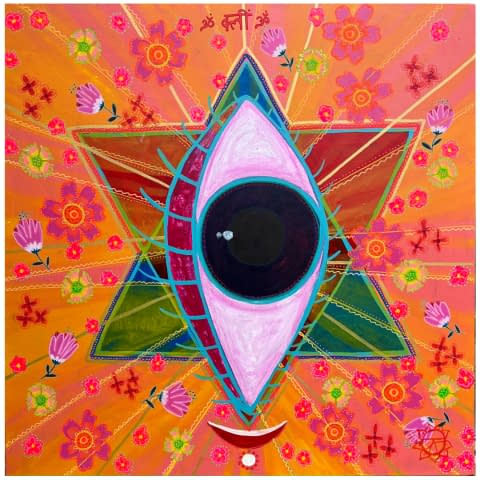 Image 1 of the artwork "Om Kleem Om" by Mataji on art24