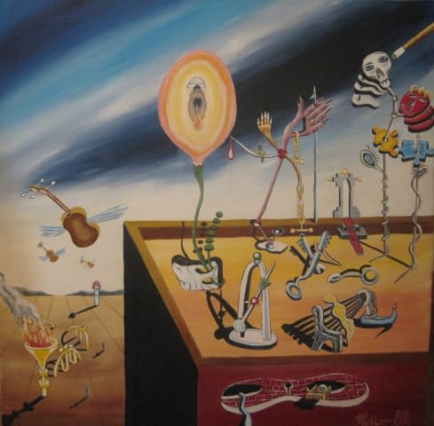 Image 1 of the artwork ""Der Anstoß eines Metronoms das außer Takt gerät"" by K.Winkler's "Punk Paint Kitchen" on art24