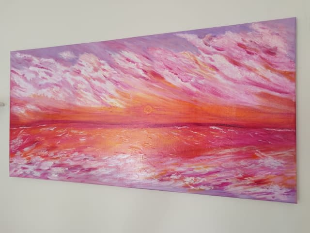 Bild 3 des Kunstwerks "Glowing sea sunset" von Manal Mohammed El-Sawi Arts4mindsandhearts auf art24