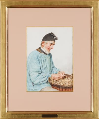 Image 1 of the artwork "Feissli beim Erbsenschäle" by Albert Samuel Anker on art24