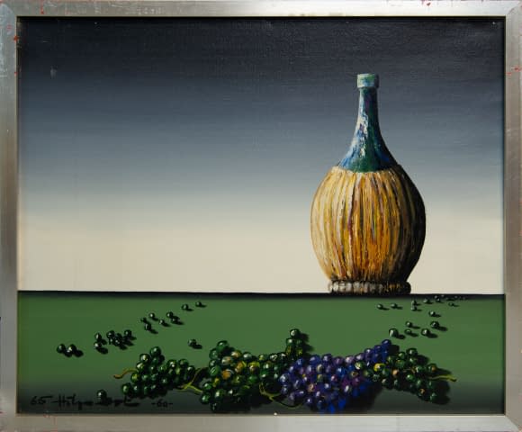 Image 1 of the artwork "Trauben, Korbflasche" by Maximilian Hilpert on art24