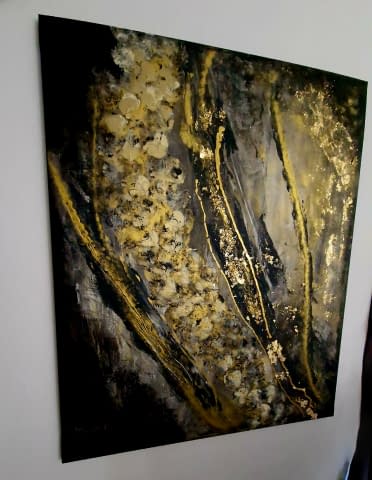 Image 4 of the artwork "Black meets Gold II" by Art by Tina N. on art24