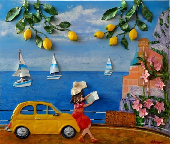 Image 1 de l'œuvre "Amalfi traveler" par Anna Burger sur art24