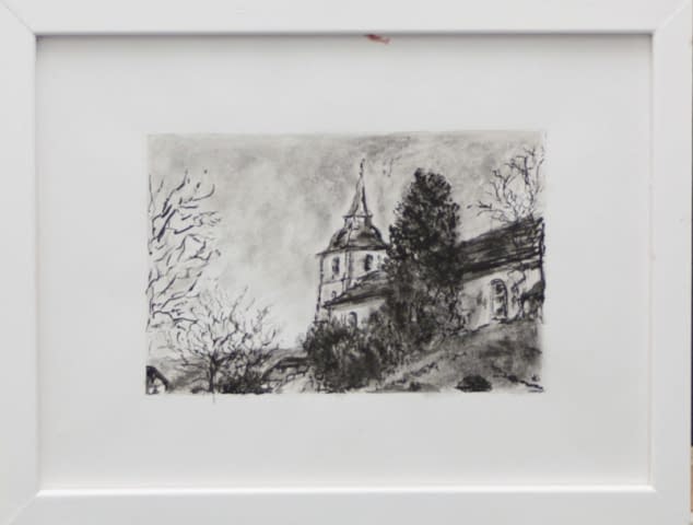 Image 1 de l'œuvre "Église de Rougegoutte 2 (dt. Kirche von Rougegoutte)" par Aurore Bohnenblust-Grosboillot sur art24