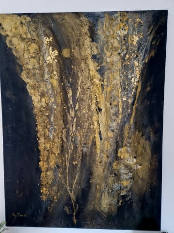 Image 4 of the artwork "Black meets Gold I" by Art by Tina N. on art24