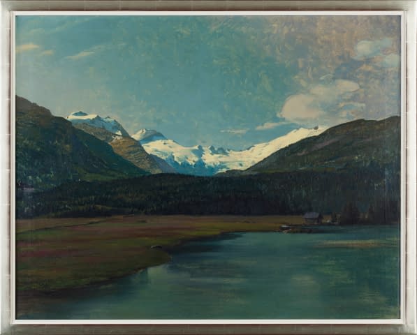 Bild 1 des Kunstwerks "Blick ins Fextal von Sils-Baseglia aus mit Silsersee" von Emil Schulze auf art24