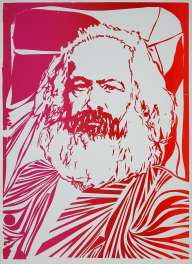 Karl Marx in Rot