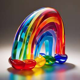 Blown glass. Rainbow 1